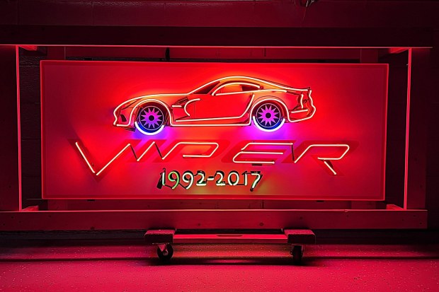 Neon Dodge Viper Sign at No Reserve